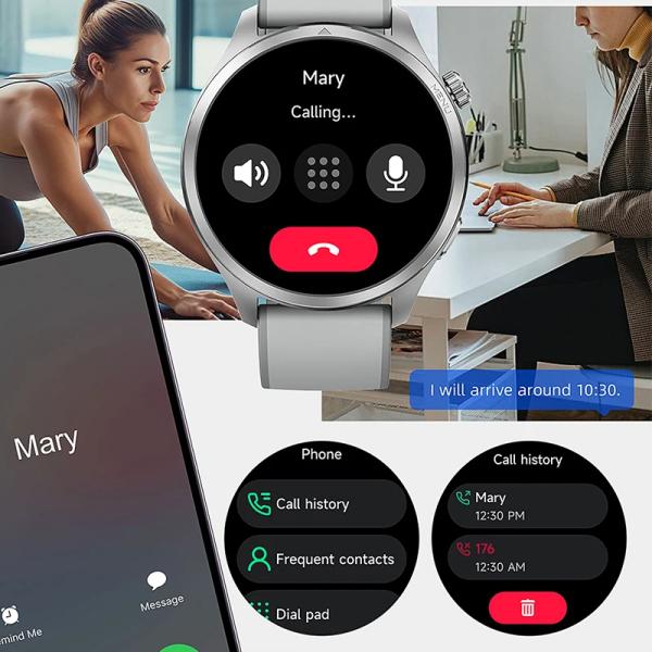 GTR1 AMOLED Dual GPS Smartwatch – 1.43” Display, BT Calling, Fitness & Business Watch Ghana