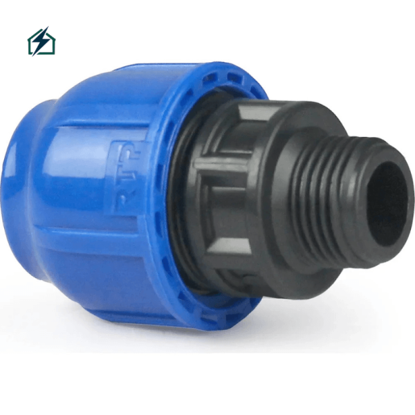 2.5 Inch HDPE Male Thread Adaptor (75mm) – Heavy Duty Compression Pipe Fitting for Water Supply & Irrigation