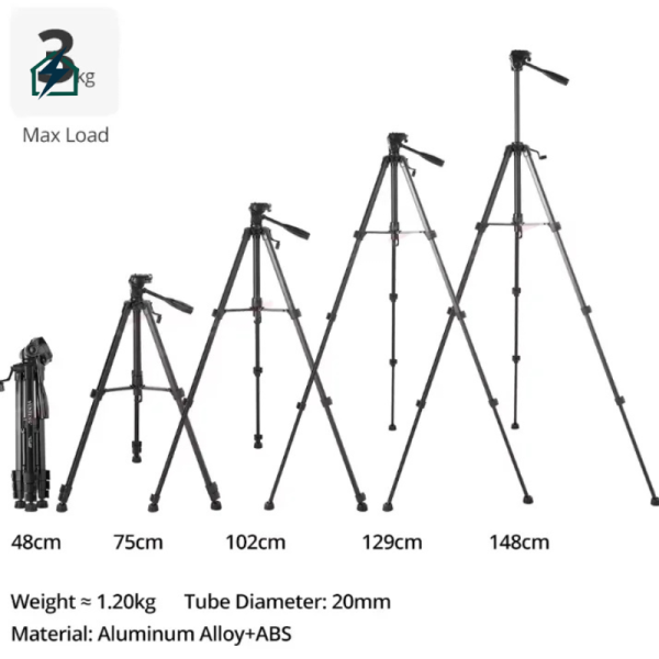 YUNTENG VCT-668 RM Aluminum Camera Tripod Ghana – Stable & Smooth Video