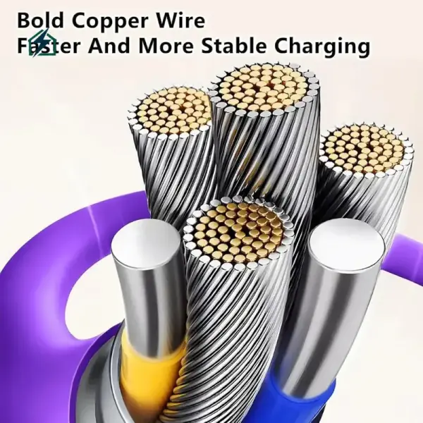 3-in-1 Fast Charging Flat Cable – Lightning, USB-C & Micro USB Charging Cable for iPhone & Android | Ghana