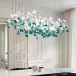 Luxury Color Crystal Stone Drop Chandelier – Hotel & Villa Lighting Ghana
