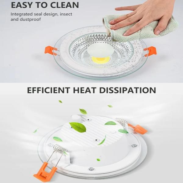 New Arrival Modern Design PANEL LED Glass Downlight – LED Ceiling Light Ghana