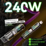 3-in-1 Fast Charging Flat Cable – Lightning, USB-C & Micro USB Charging Cable for iPhone & Android | Ghana