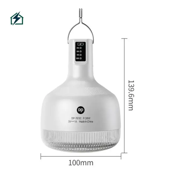 38W Rechargeable Dumsor Emergency Bulb Ghana – LED Light with 12-Hour Battery Backup