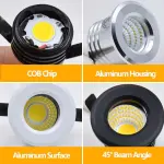3W COB LED Recessed Cabinet Spotlight Ghana – Modern Cabinet & Display Lighting