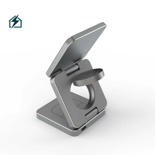 Qi2 3-in-1 Foldable Wireless Charger – Fast Magnetic Charging for Phone, Watch & Earbuds