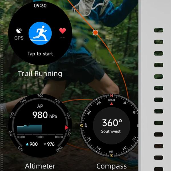 GTR1 AMOLED Dual GPS Smartwatch – 1.43” Display, BT Calling, Fitness & Business Watch Ghana