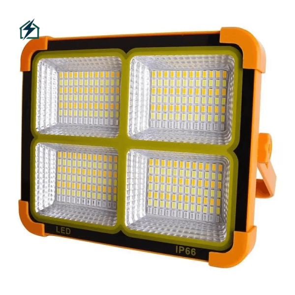 Solar Rechargeable 4 Head LED Flood Light – Outdoor Emergency Security Light