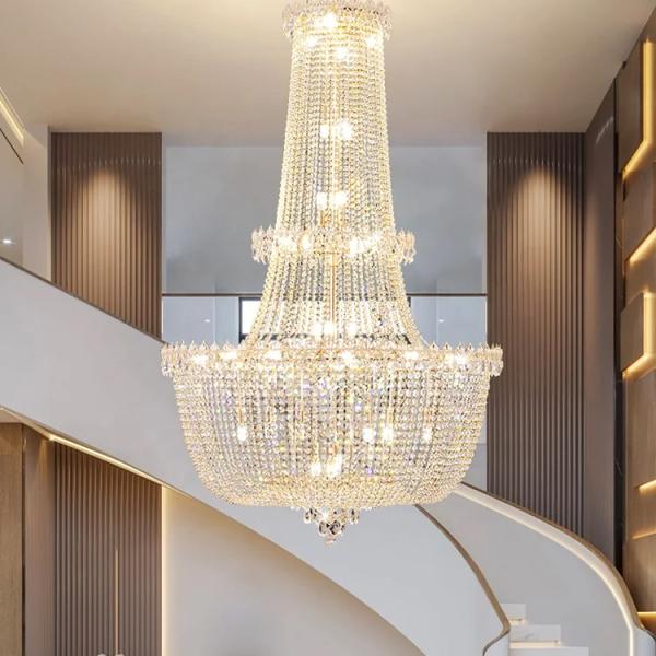 French Basket Empire Crystal Chandelier – Luxury LED Lighting Ghana