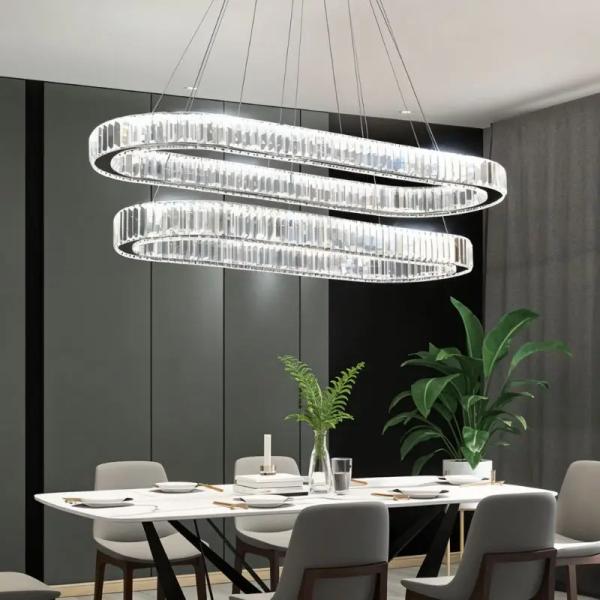 Modern Simplicity LED Iron Glass Chandelier K4109 – Ghana