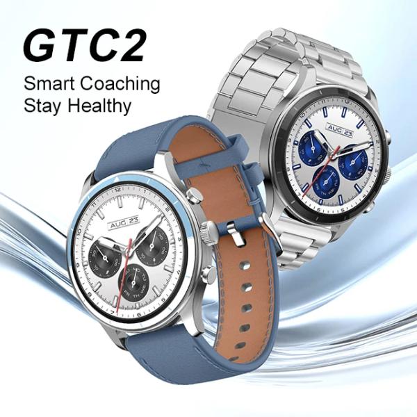 1.43" HD 2.5D AMOLED Aluminium Alloy Smartwatch – IP68 Waterproof, AI Voice, BT Call.