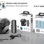 F15-2 Wireless Dual Lavalier Microphone – Clear Audio for TikTok, YouTube, Vlogging Ghana