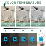 52 Inch Ceiling Fan with LED Light & Remote Control Ghana | Modern Energy-Saving Ceiling Fan