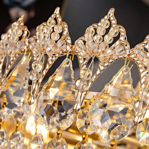 French Basket Empire Crystal Chandelier – Luxury LED Lighting Ghana