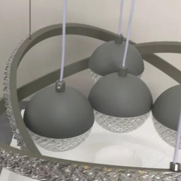 Nordic LED Ring Chandelier HQ9209 – Modern Crystal Ceiling Light