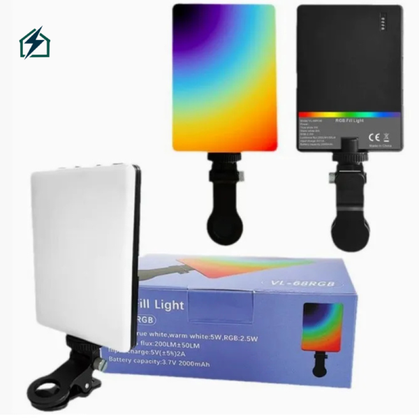 RGB LED Portable Clip Fill Light VL-60BI – Video Call & TikTok Lighting Ghana