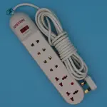 6-Outlet Electrical Extension Socket with USB Ports – Heavy Duty Power Strip for Homes & Offices in Ghana