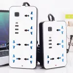 6-Outlet Electrical Extension Socket with USB Ports – Heavy Duty Power Strip for Homes & Offices Ghana