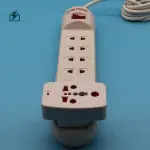 6-Outlet Electrical Extension Socket with USB Ports – Heavy Duty Power Strip for Homes & Offices in Ghana