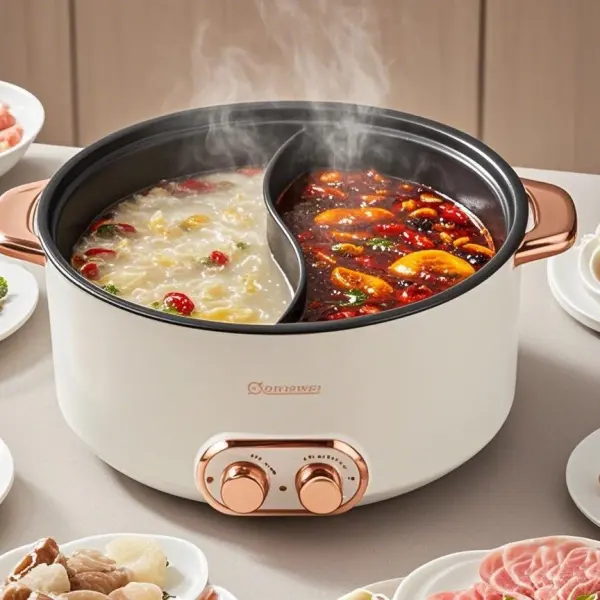 6L Dual-Flavor Electric Hot Pot Ghana – Independent Temperature Control Cooker