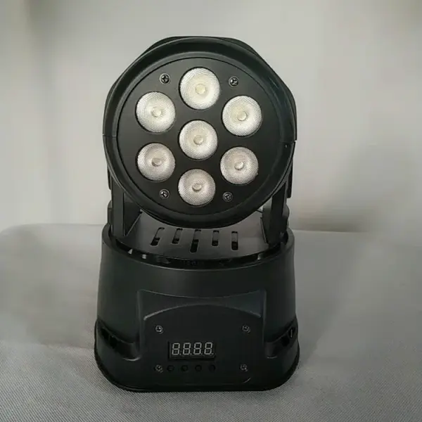7×10W 4-in-1 RGBW LED Wash Moving Head Light for DJs & Events