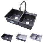 Black Double Bowl Kitchen Sink – Premium Stainless Steel Kitchen Sink Ghana