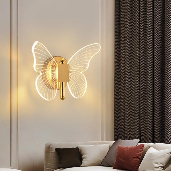 Gold Butterfly LED Wall Light – Modern Decorative Wall Lamp Ghana