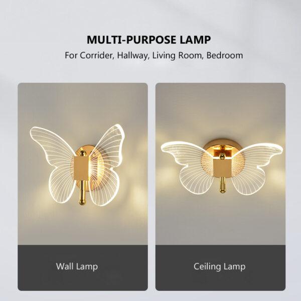 Gold Butterfly LED Wall Light – Modern Decorative Wall Lamp Ghana