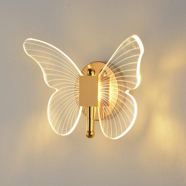 Gold Butterfly LED Wall Light – Modern Decorative Wall Lamp Ghana