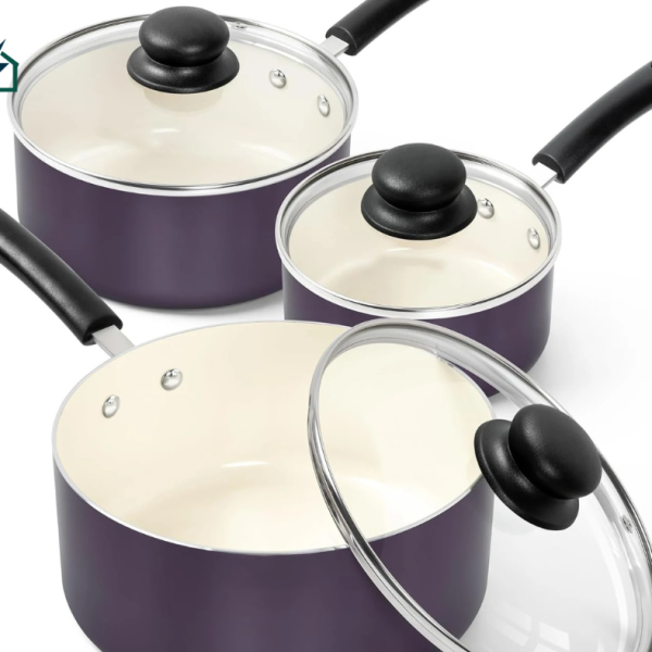 Aluminum Ceramic Non-Stick Cookware Set Ghana – Durable Home Kitchen Pots