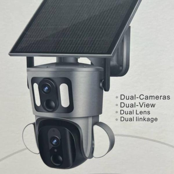 Solar Dual-Lens Outdoor Security Camera – Ghana