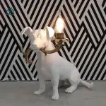Dog Resin Statue Table Lamp Ghana – Luxury Decorative Bedside LED Lamp