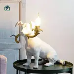 Dog Resin Statue Table Lamp Ghana – Luxury Decorative Bedside LED Lamp