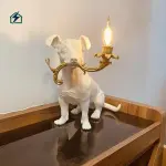 Dog Resin Statue Table Lamp Ghana – Luxury Decorative Bedside LED Lamp