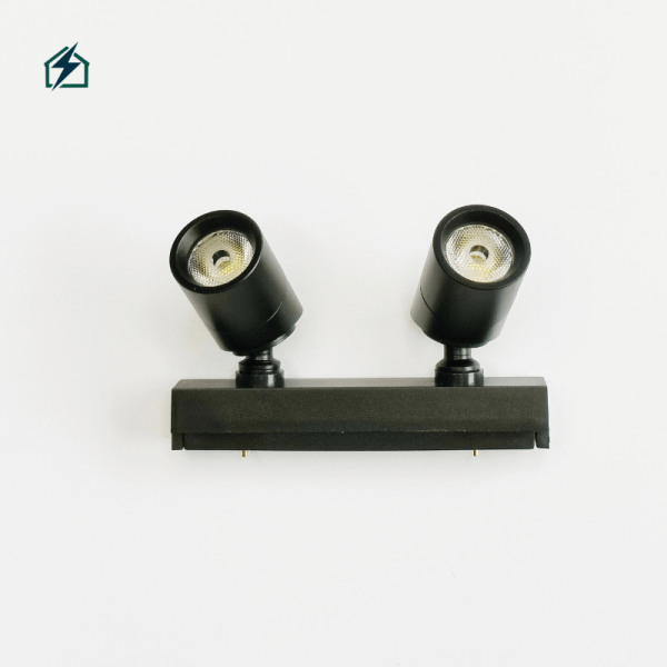 Double Head LED Track Spotlight – Adjustable Display & Shelf Lighting for Shops and Showrooms