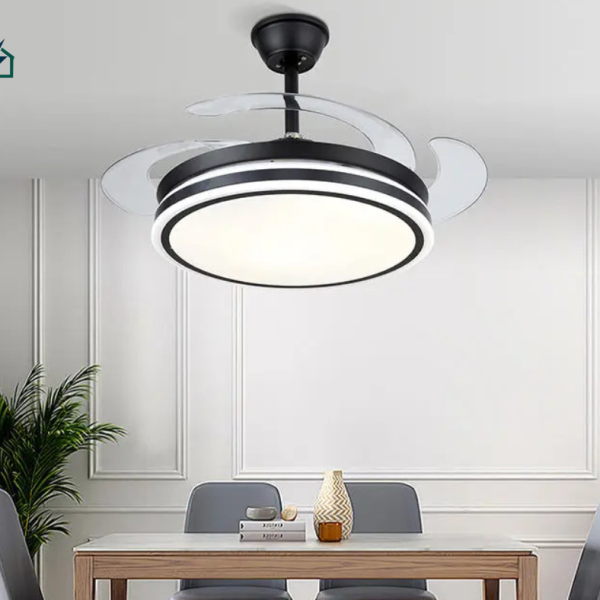 Kasotile 42-Inch Smart Retractable Ceiling Fan with LED Light