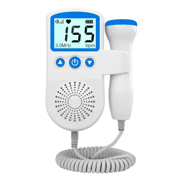 Fetal Doppler 3.0MHz Baby Heartbeat Monitor – Portable Fetal Heartbeat Monitor for Pregnancy