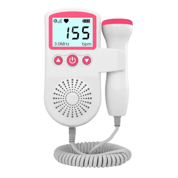 Fetal Doppler 3.0MHz Baby Heartbeat Monitor – Portable Fetal Heartbeat Monitor for Pregnancy