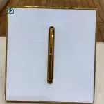 Frameless Gold Single Gang Wall Switch – Luxury 10A Light Switch for Homes & Offices in Ghana