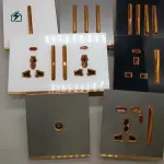 Frameless Gold Single Gang Wall Switch – Luxury 10A Light Switch for Homes & Offices in Ghana