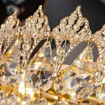 French Basket Empire Crystal Chandelier – Luxury LED Ceiling Light for Homes, Hotels & Event Venues in Ghana