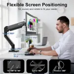 Gas Spring Monitor Arm Desk Mount 17–32 Inch – Adjustable Aluminum Monitor Stand Ghana