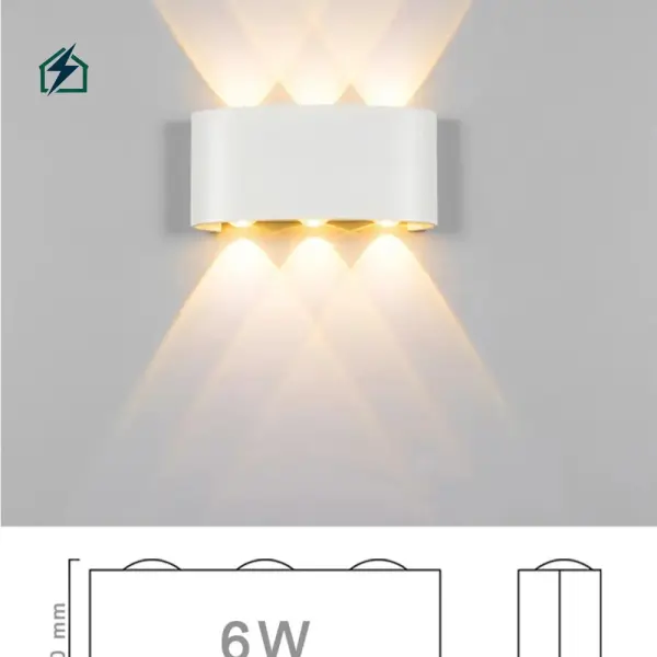 Hagood HG-05 6W LED Waterproof Wall Lamp – Modern Outdoor Wall Light for Homes & Gardens in Ghana