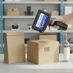 Handheld Inkjet Printer 12.7mm TIJ Portable Coding Machine – Expiry Date, Batch & QR Code Printer