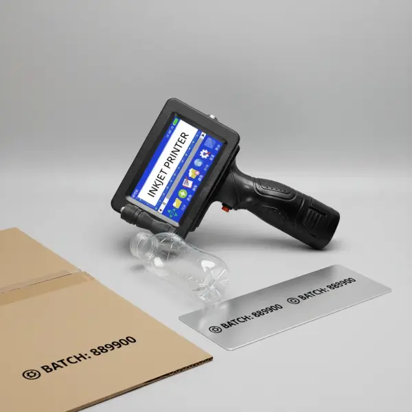 Handheld Inkjet Printer 12.7mm TIJ Portable Coding Machine – Expiry Date, Batch & QR Code Printer