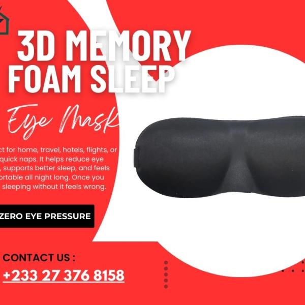 3D Memory Foam Sleep Eye Mask Ghana – Light Blocking Soft Eye Cover