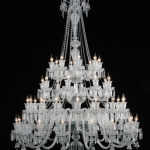 HQ9122 Baccarat Transparent Chandelier 6 Light – Luxury Crystal Ceiling Light Ghana