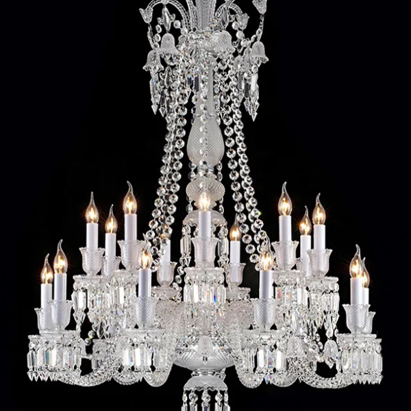 HQ9122 Baccarat Transparent Chandelier 6 Light – Luxury Crystal Ceiling Light Ghana
