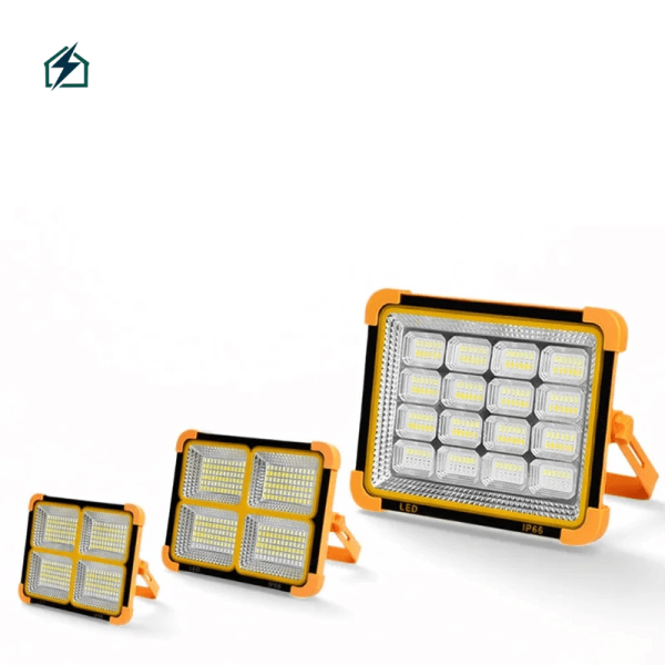 Solar Rechargeable 4 Head LED Flood Light – Outdoor Emergency Security Light