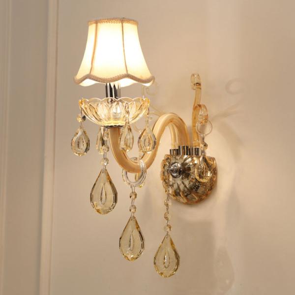 K9 Crystal Wall Lamp 351 – Round Champagne Finish Indoor Lighting Ghana